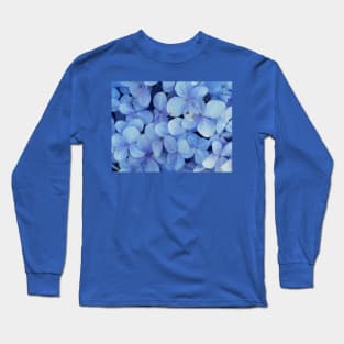 blue leafs flowers plant Long Sleeve T-Shirt